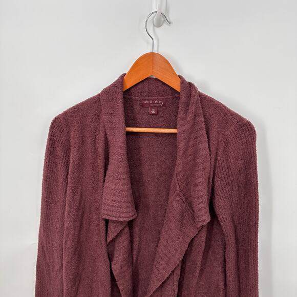 BAREFOOT DREAM Cozy Chic Plum Open Cardigan Sweater // XS - Picture 2 of 8